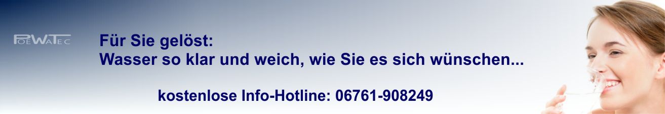 Kontaktformular für Wasseraufbereitung und Wasserenthärtung
